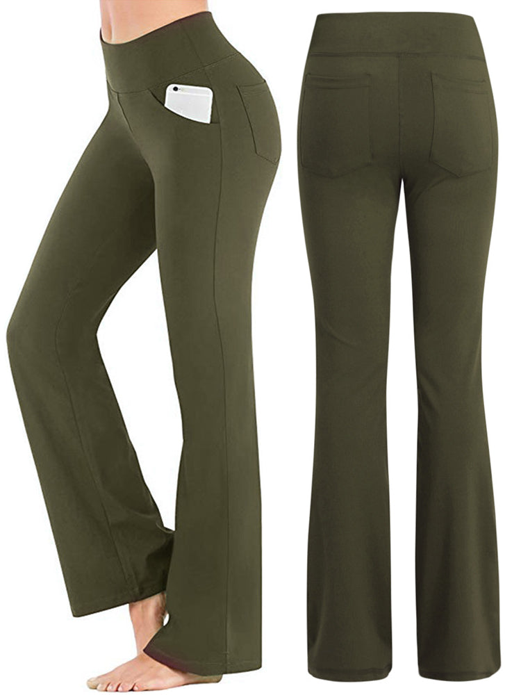 Hoge taille broek met wijde pijpen voor dames