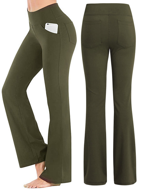 Hoge taille broek met wijde pijpen voor dames