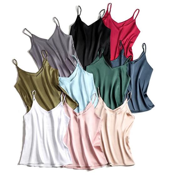 Dames Halter V-Hals Spaghetti Top