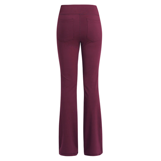 Hoge taille broek met wijde pijpen voor dames