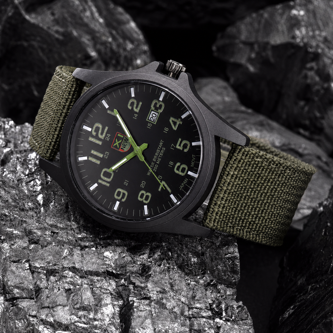 Heren Militair Horloge Tactisch Robuust met Stopwatch en Nachtverlichting