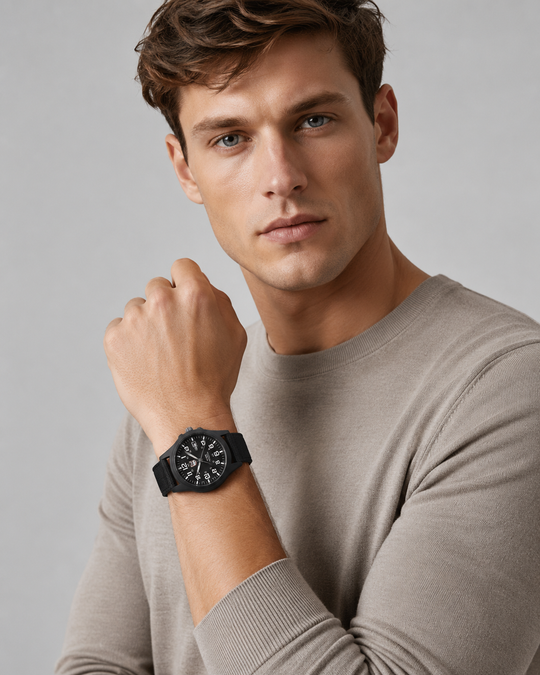 Heren Militair Horloge Tactisch Robuust met Stopwatch en Nachtverlichting