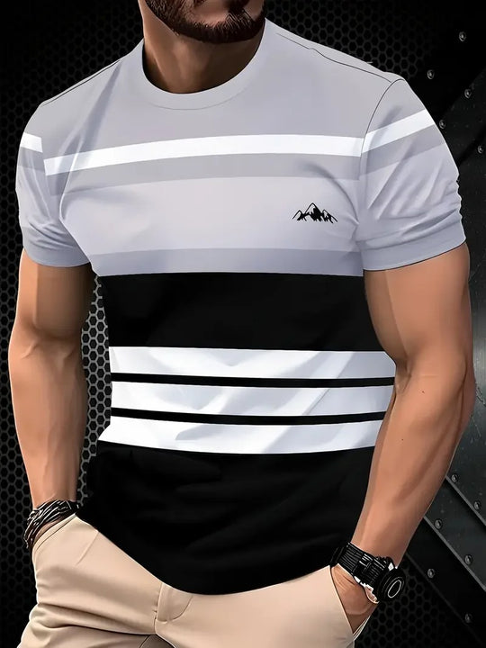 Heren klassiek gestreept zomer T-shirt
