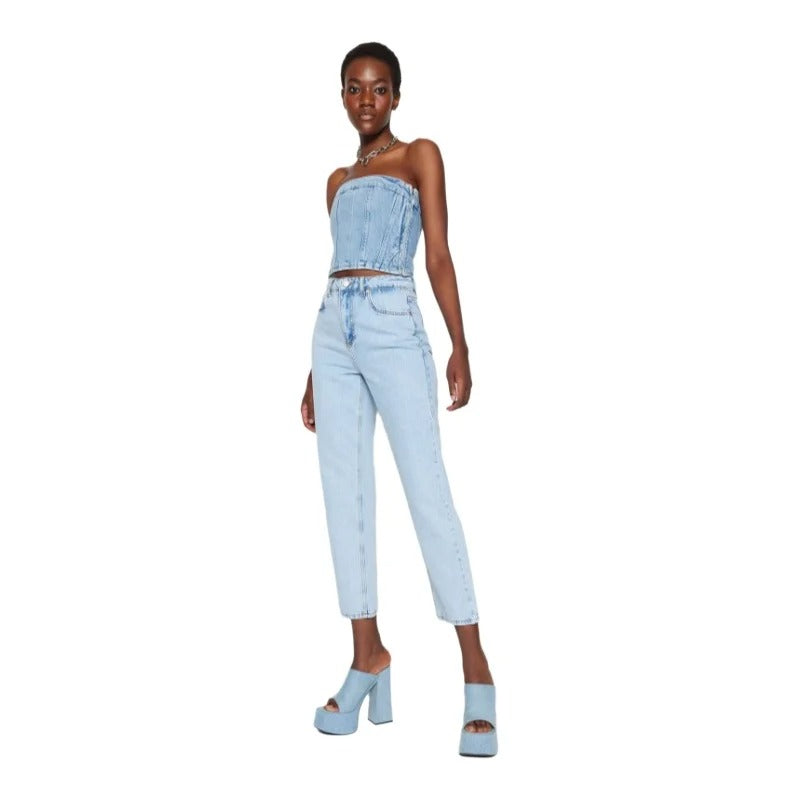 Rechte denimbroek voor dames