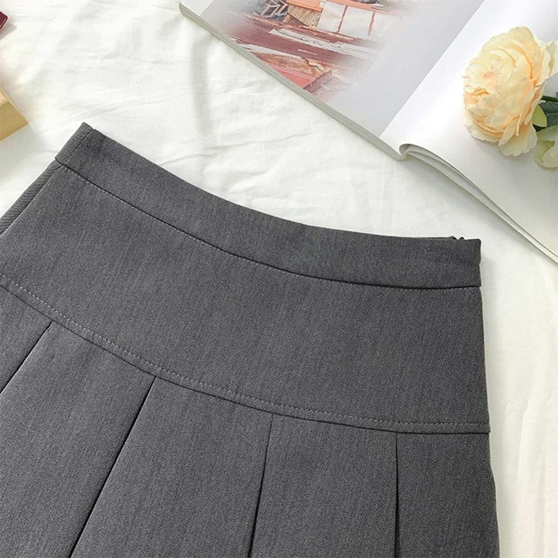 Dames hoge taille geplooide korte rok