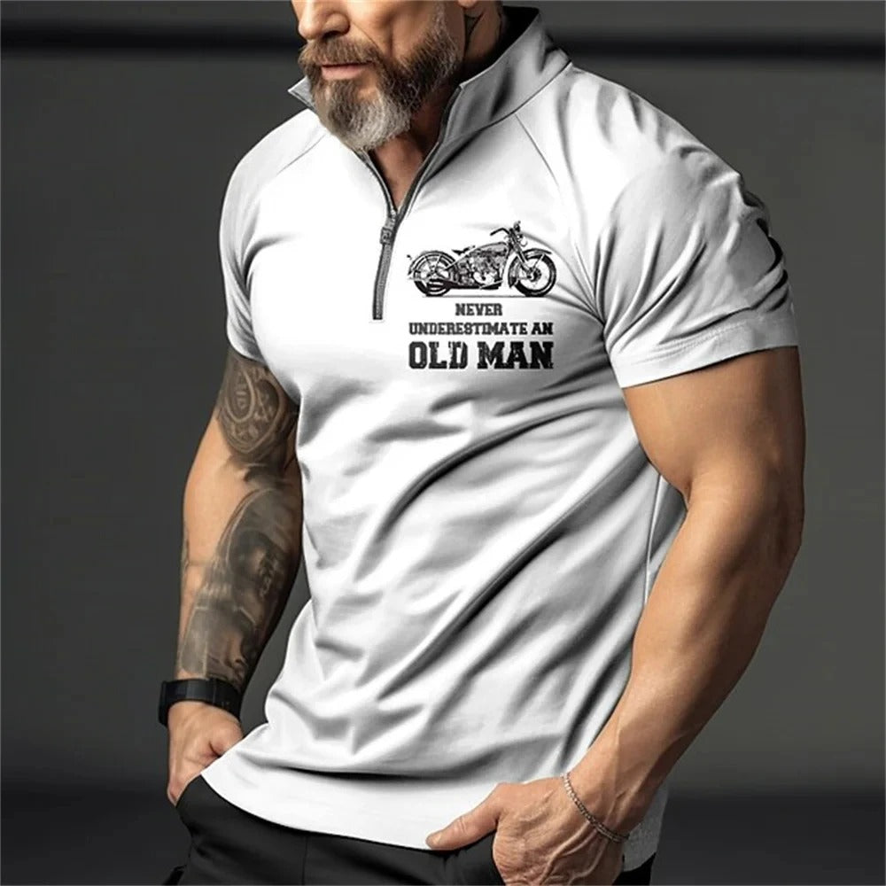Heren Vintage 3D-print polo