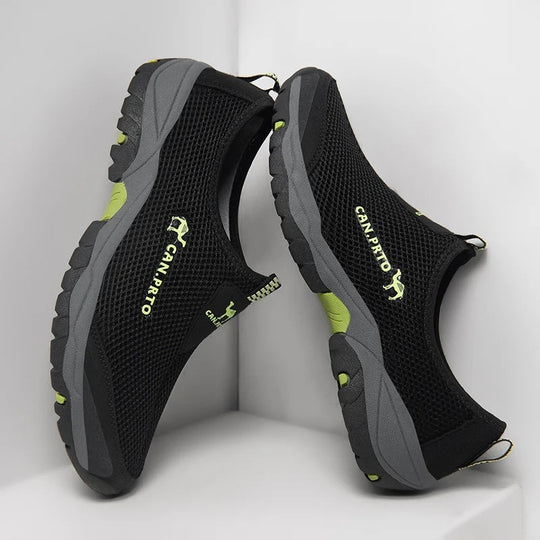 Heren mesh slip-on sneakers