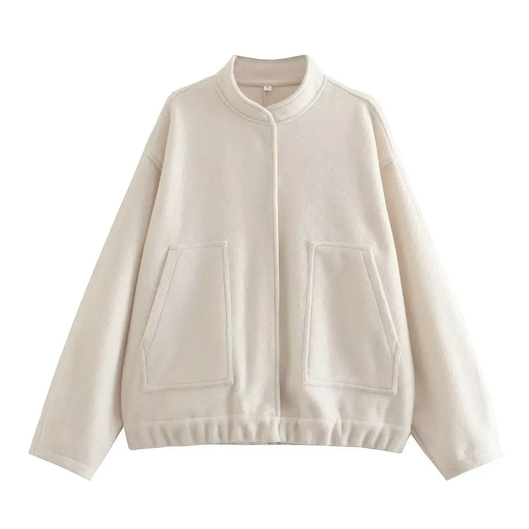 Tweed oversized bomberjack voor dames