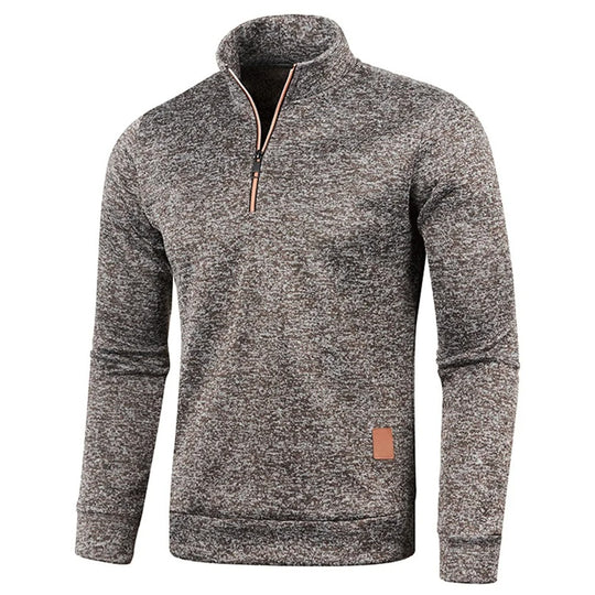 Heren Turtleneck Sweatshirt met halve rits