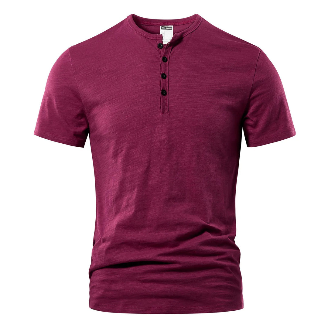 Henley-T-shirt voor heren voor de zomer