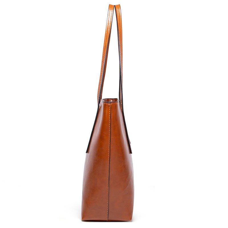 Vintage Oil Wax Leather Tote Bag Belleza