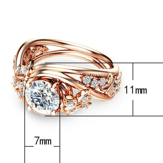 Holle Bergkristallen Vlinder Bloem Ring Belleza