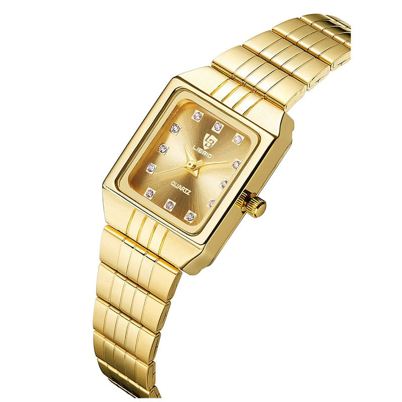 Luxe Goud Vierkant Polshorloge Belleza