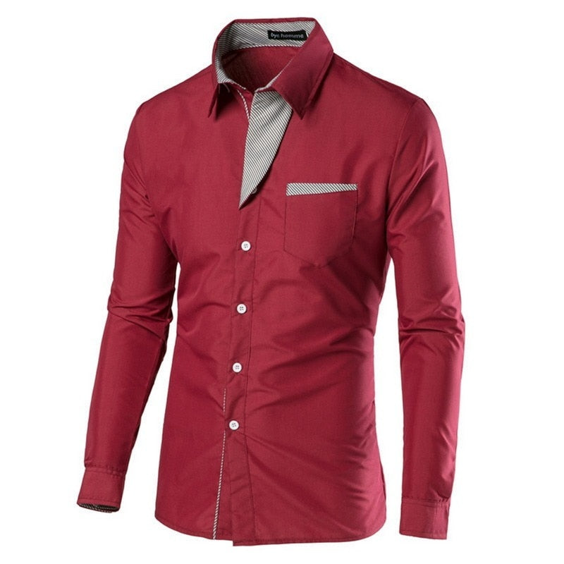 Heren Slim Fit Lange Mouwen Belleza