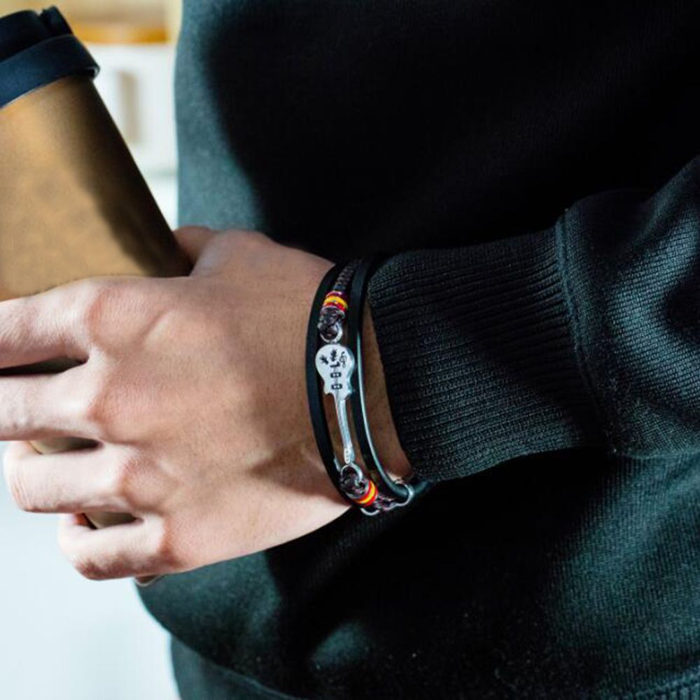 Limited Edition Gitaar Leren Armband Belleza