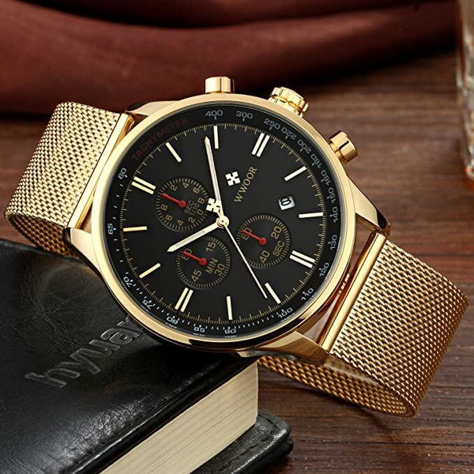 Ultra-dun Chronograaf Polshorloge Belleza